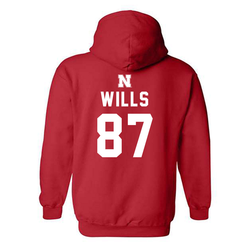 Nebraska - NCAA Football : Jack Wills - Replica Shersey Hooded Sweatshirt-1