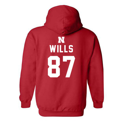 Nebraska - NCAA Football : Jack Wills - Replica Shersey Hooded Sweatshirt-1