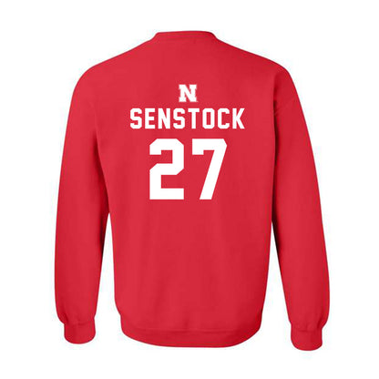Nebraska - NCAA Baseball : Joey Senstock - Replica Shersey Crewneck Sweatshirt-1