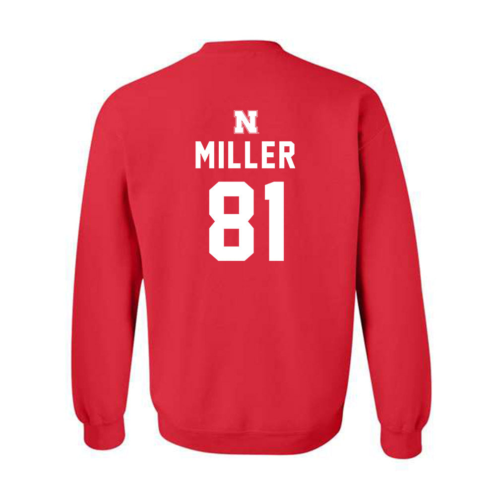 Nebraska - NCAA Football : Hayes Miller - Replica Shersey Crewneck Sweatshirt-1
