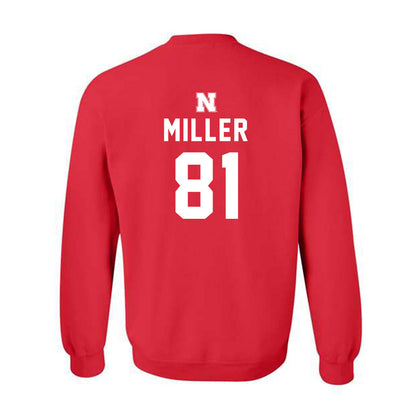 Nebraska - NCAA Football : Hayes Miller - Replica Shersey Crewneck Sweatshirt-1