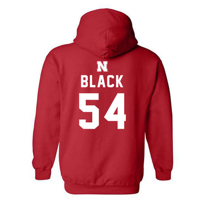 Nebraska - NCAA Football : Brendan Black - Replica Shersey Hooded Sweatshirt-1