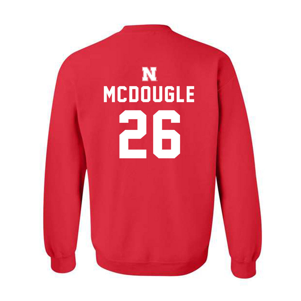 Nebraska - NCAA Football : Dwayne Mcdougle - Replica Shersey Crewneck Sweatshirt-1