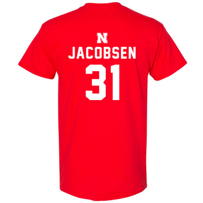 Nebraska - NCAA Men's Basketball : Cale Jacobsen - Replica Shersey T-Shirt-1