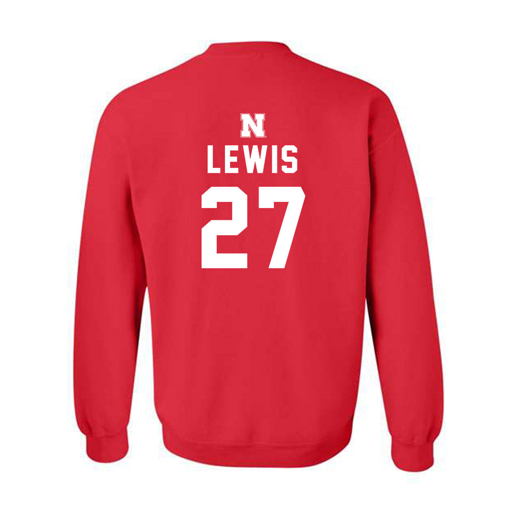 Nebraska - NCAA Women's Soccer : Nathalie Lewis - Replica Shersey Crewneck Sweatshirt-1
