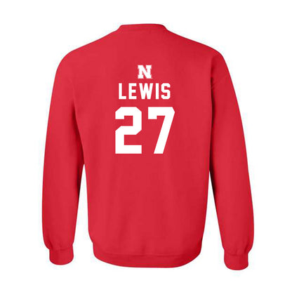 Nebraska - NCAA Women's Soccer : Nathalie Lewis - Replica Shersey Crewneck Sweatshirt-1