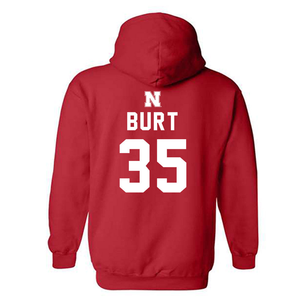 Nebraska - NCAA Men's Basketball : Henry Burt - Replica Shersey Hooded Sweatshirt-1