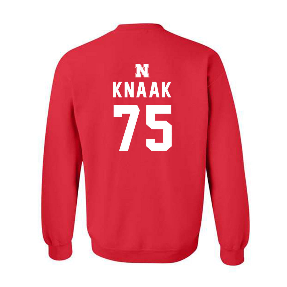 Nebraska - NCAA Football : Tyler Knaak - Replica Shersey Crewneck Sweatshirt-1