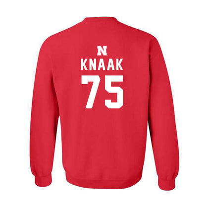 Nebraska - NCAA Football : Tyler Knaak - Replica Shersey Crewneck Sweatshirt-1