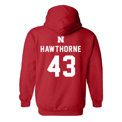 Nebraska - NCAA Football : Will Hawthorne - Replica Shersey Hooded Sweatshirt-1