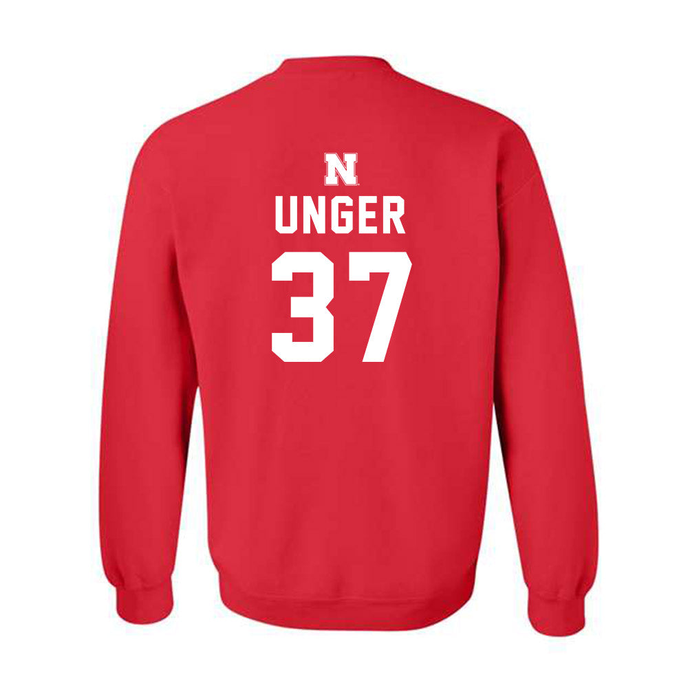 Nebraska - NCAA Baseball : J'Shawn Unger - Replica Shersey Crewneck Sweatshirt-1