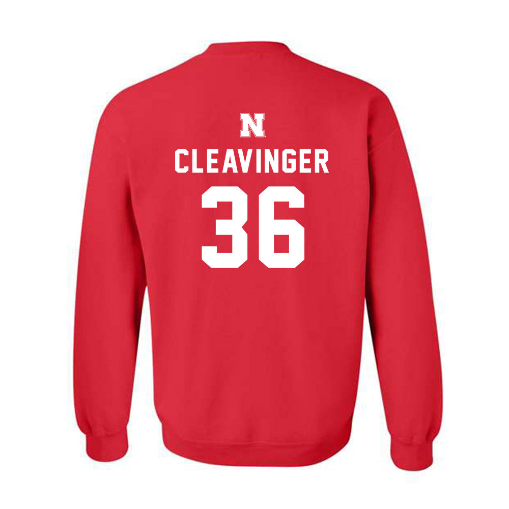 Nebraska - NCAA Baseball : Grant Cleavinger - Replica Shersey Crewneck Sweatshirt-1