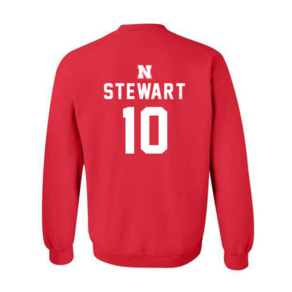 Nebraska - NCAA Women's Basketball : Madeline Stewart - Replica Shersey Crewneck Sweatshirt-1