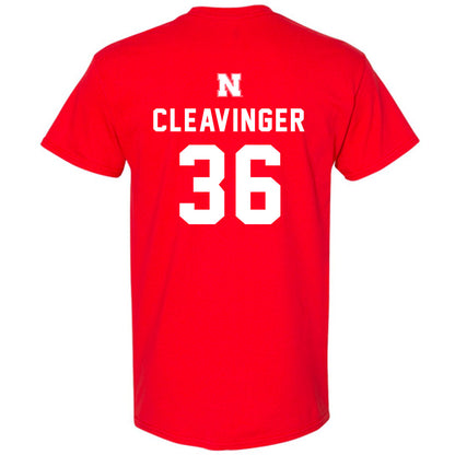 Nebraska - NCAA Baseball : Grant Cleavinger - Replica Shersey T-Shirt-1