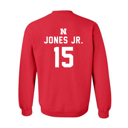 Nebraska - NCAA Football : Anthony Jones Jr. - Replica Shersey Crewneck Sweatshirt-1