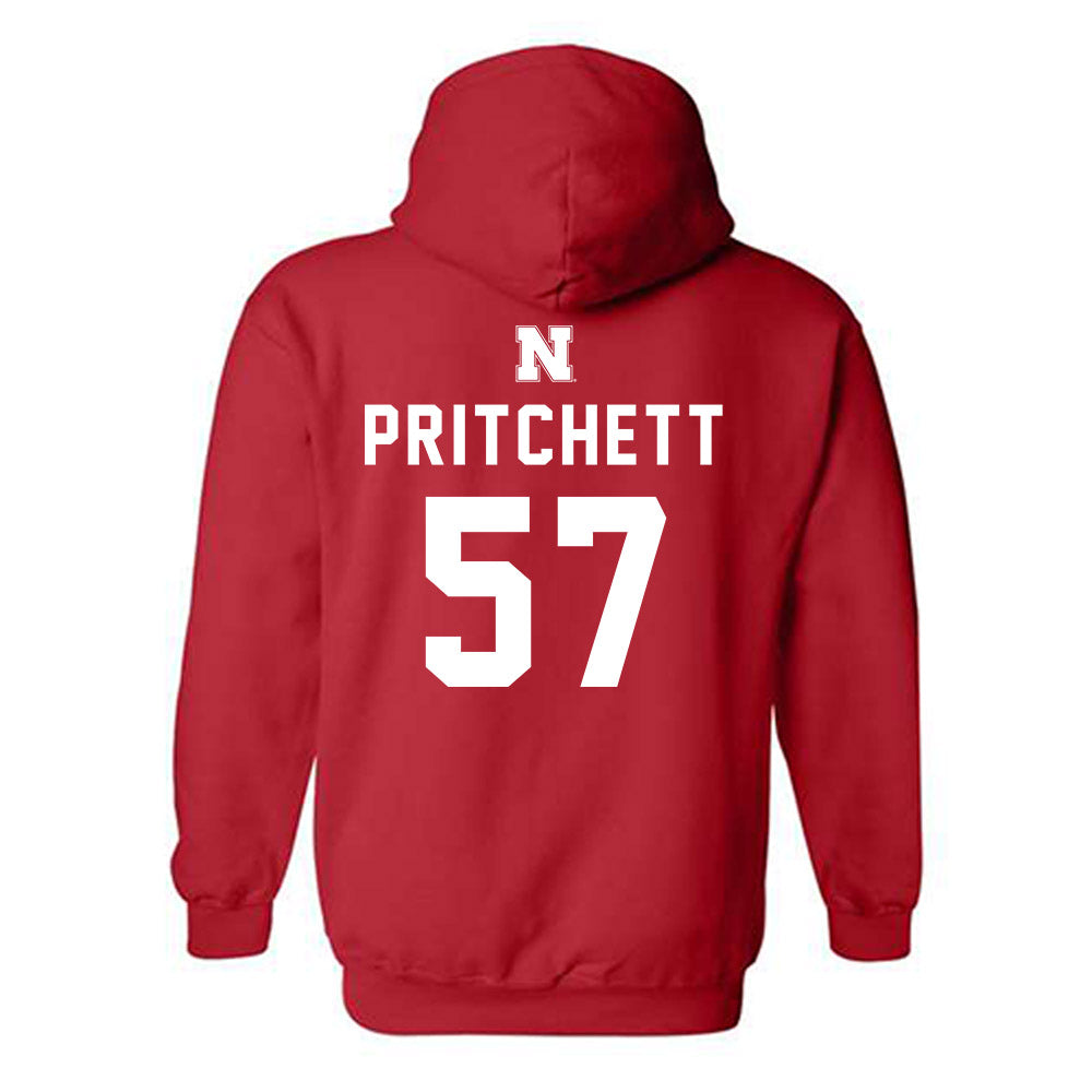 Nebraska - NCAA Football : Elijah Pritchett - Replica Shersey Hooded Sweatshirt-1