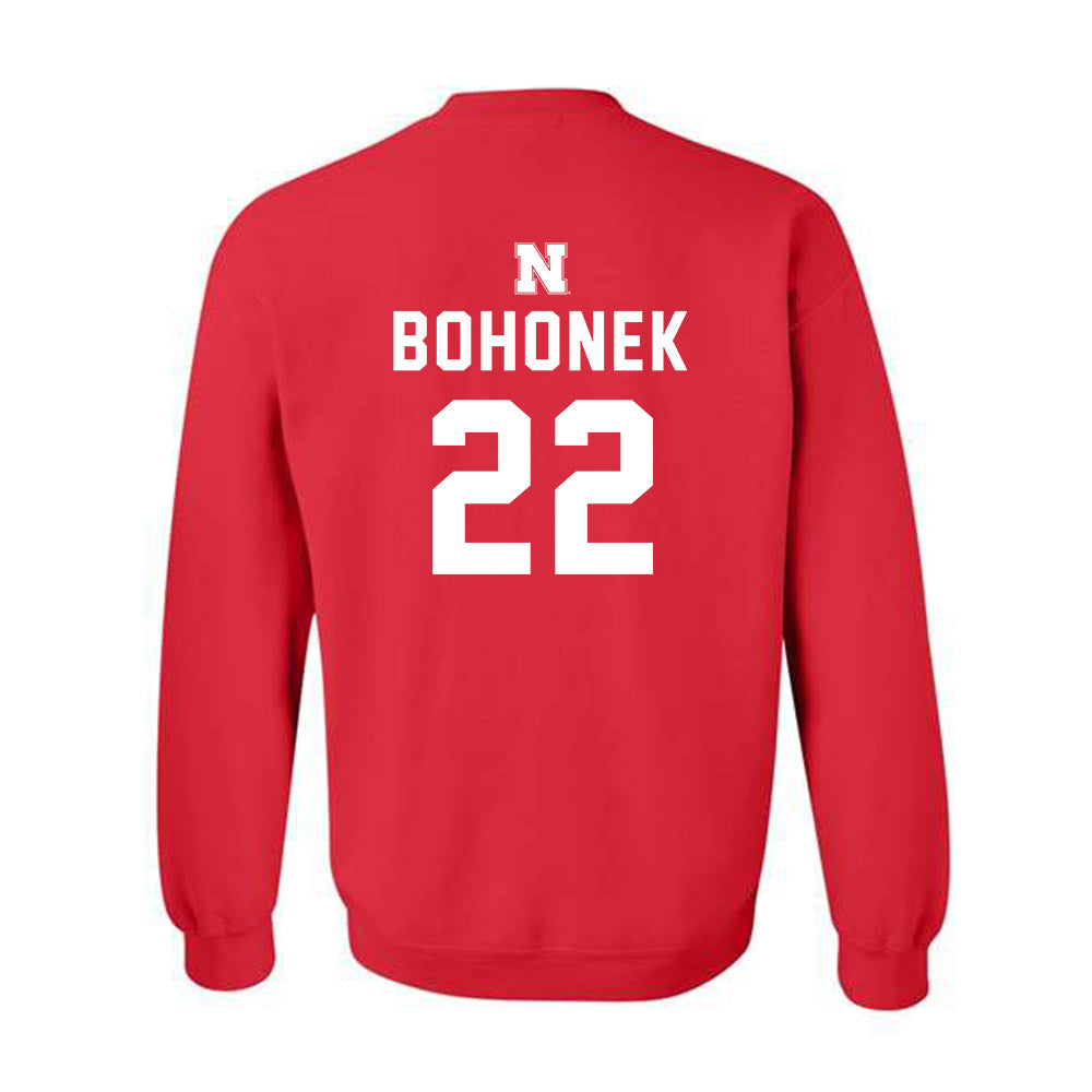 Nebraska - NCAA Women's Soccer : Carson Bohonek - Replica Shersey Crewneck Sweatshirt-1