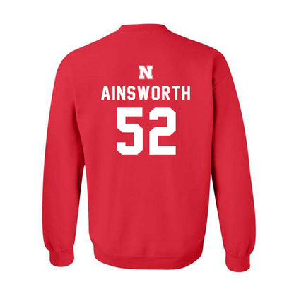 Nebraska - NCAA Football : Hayden Ainsworth - Replica Shersey Crewneck Sweatshirt-1