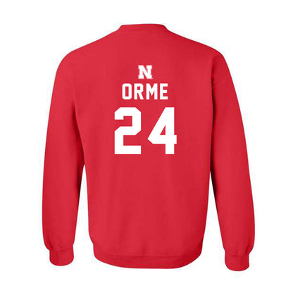 Nebraska - NCAA Men's Basketball : Sam Orme - Replica Shersey Crewneck Sweatshirt-1
