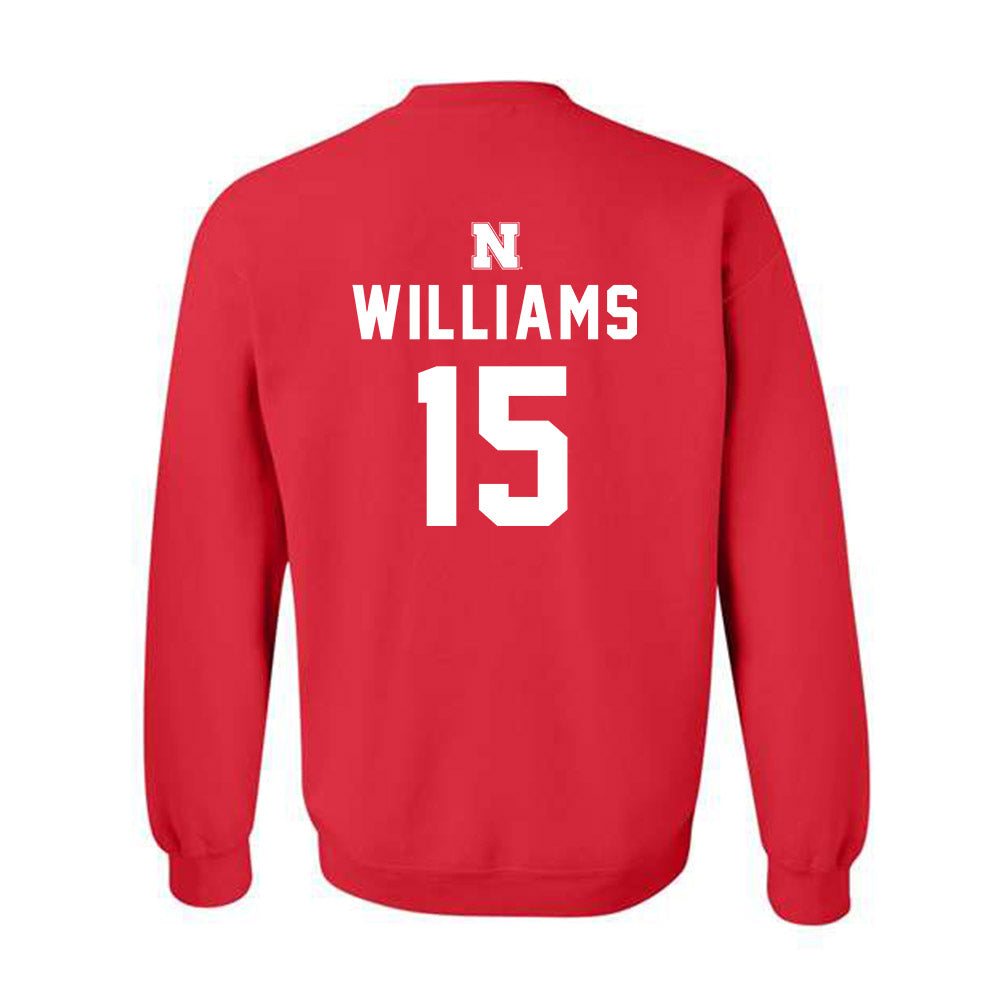 Nebraska - NCAA Softball : Kennadi Williams - Replica Shersey Crewneck Sweatshirt-1