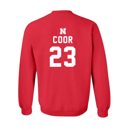 Nebraska - NCAA Softball : Hannah Coor - Replica Shersey Crewneck Sweatshirt-1