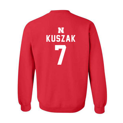 Nebraska - NCAA Softball : Ava Kuszak - Replica Shersey Crewneck Sweatshirt-1