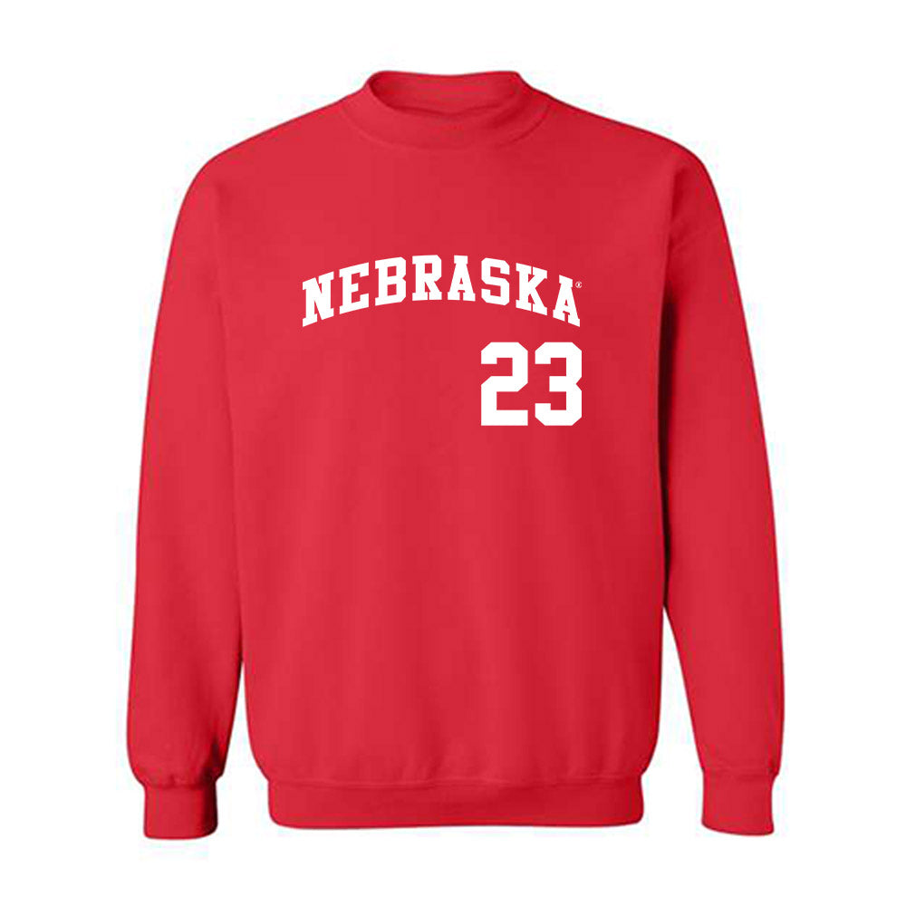 Nebraska - NCAA Softball : Hannah Coor - Replica Shersey Crewneck Sweatshirt-0