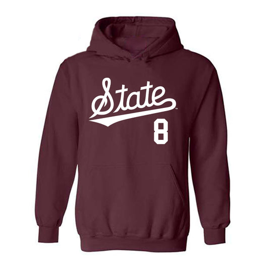 Mississippi State - NCAA Baseball : Charlie Foster - Classic Shersey Hooded Sweatshirt-0