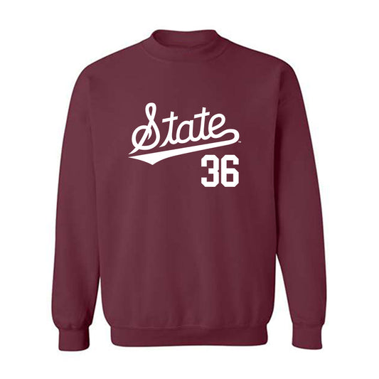 Mississippi State - NCAA Baseball : Tyler Pitzer - Classic Shersey Crewneck Sweatshirt-0