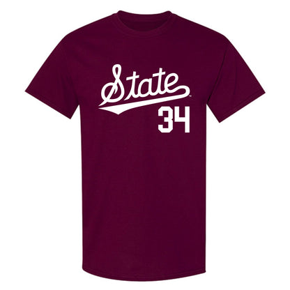 Mississippi State - NCAA Baseball : Gehrig Frei - Classic Shersey T-Shirt-0