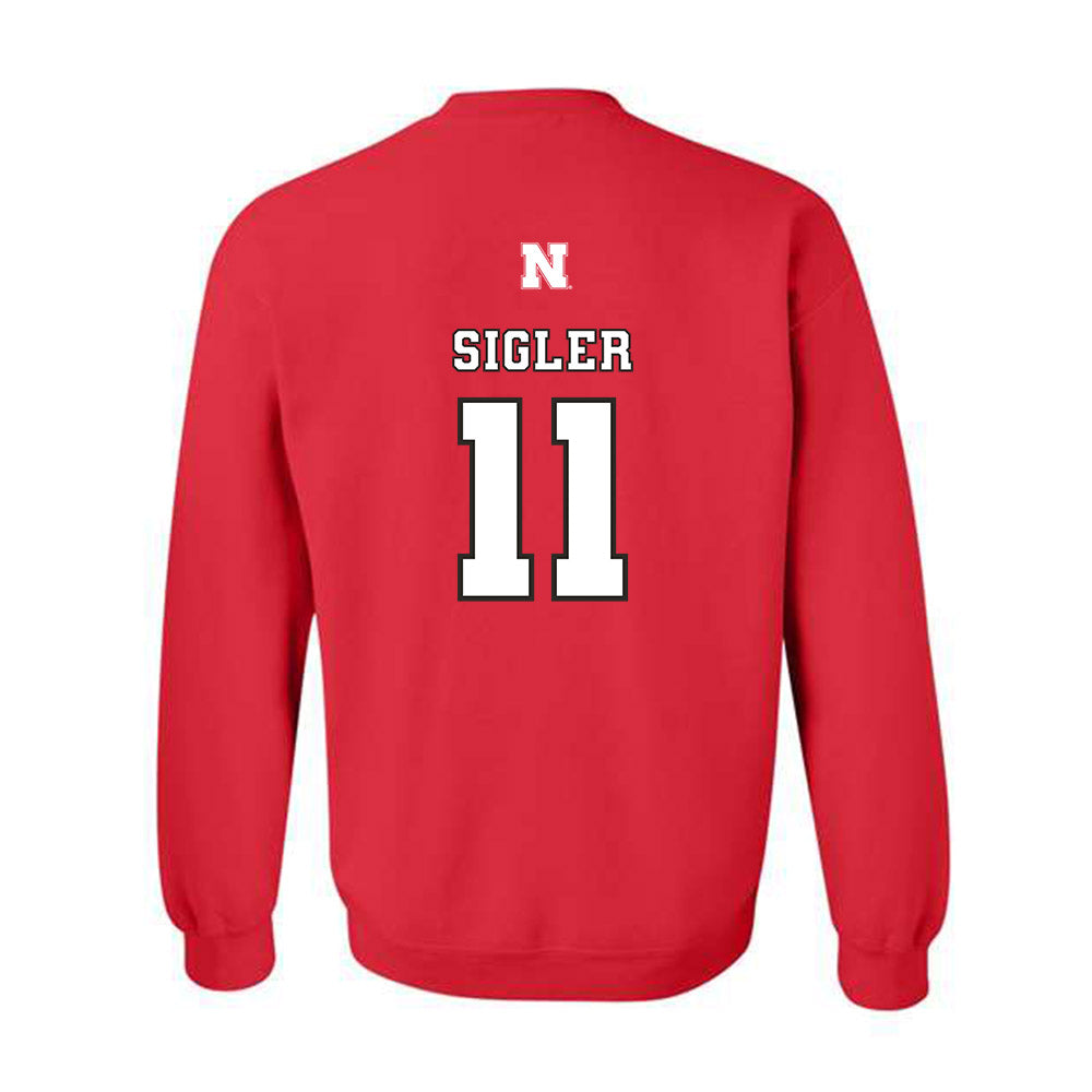 Nebraska - NCAA Women's Volleyball : Teraya Sigler - Replica Shersey Crewneck Sweatshirt-1