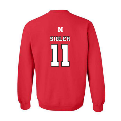 Nebraska - NCAA Women's Volleyball : Teraya Sigler - Replica Shersey Crewneck Sweatshirt-1