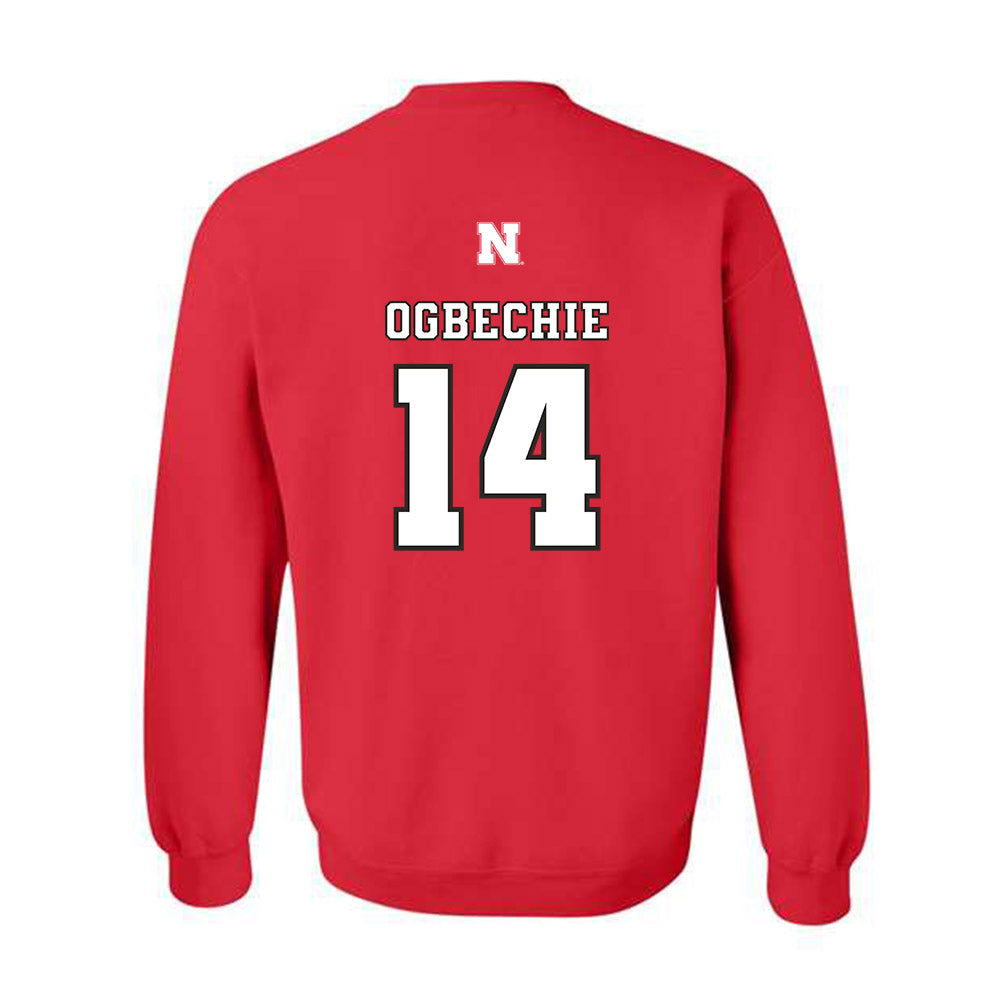 Nebraska - NCAA Women's Volleyball : Manaia Ogbechie - Replica Shersey Crewneck Sweatshirt-1