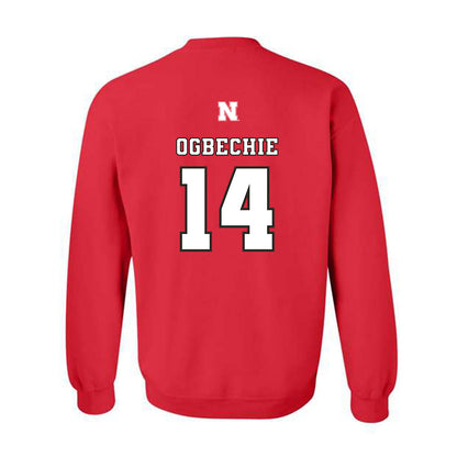 Nebraska - NCAA Women's Volleyball : Manaia Ogbechie - Replica Shersey Crewneck Sweatshirt-1