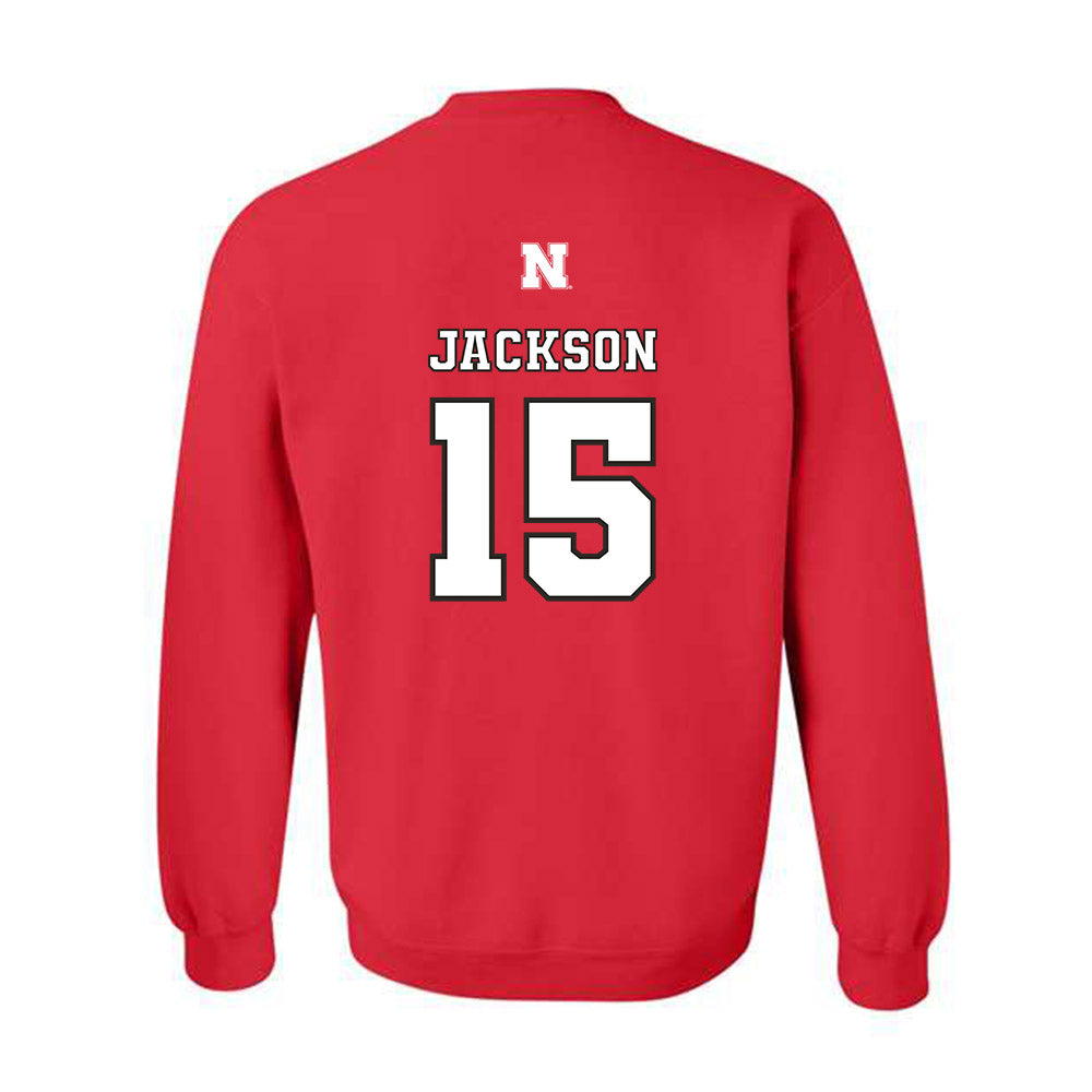 Nebraska - NCAA Women's Volleyball : Andi Jackson - Replica Shersey Crewneck Sweatshirt-1
