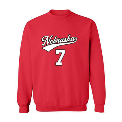 Nebraska - NCAA Women's Volleyball : Skyler Pierce - Replica Shersey Crewneck Sweatshirt-0
