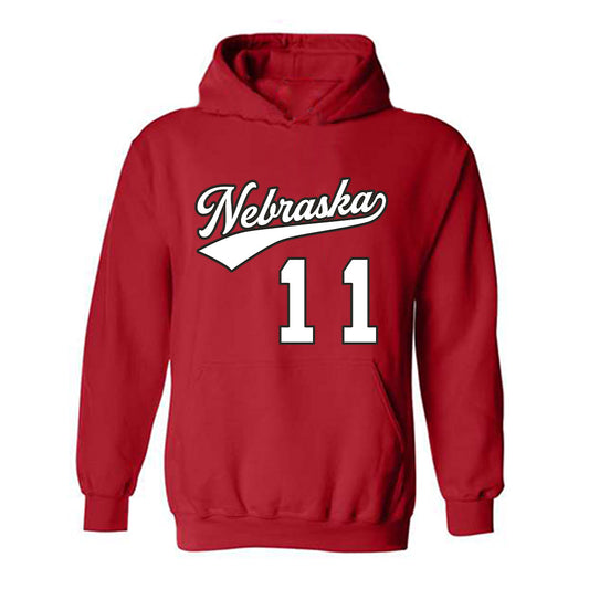 Nebraska - NCAA Women's Volleyball : Teraya Sigler - Replica Shersey Hooded Sweatshirt-0
