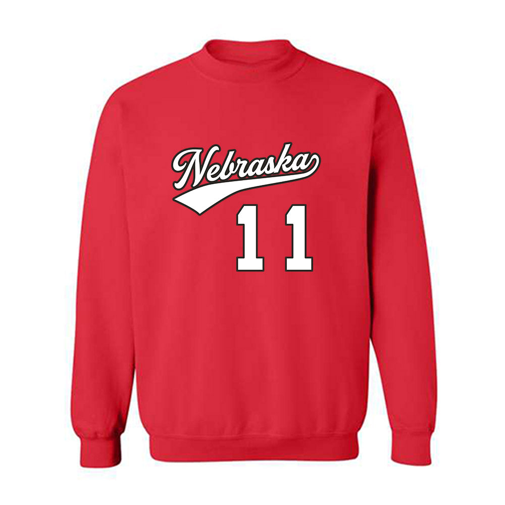 Nebraska - NCAA Women's Volleyball : Teraya Sigler - Replica Shersey Crewneck Sweatshirt-0