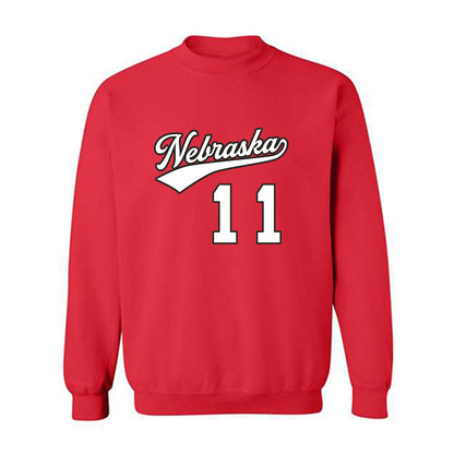Nebraska - NCAA Women's Volleyball : Teraya Sigler - Replica Shersey Crewneck Sweatshirt-0