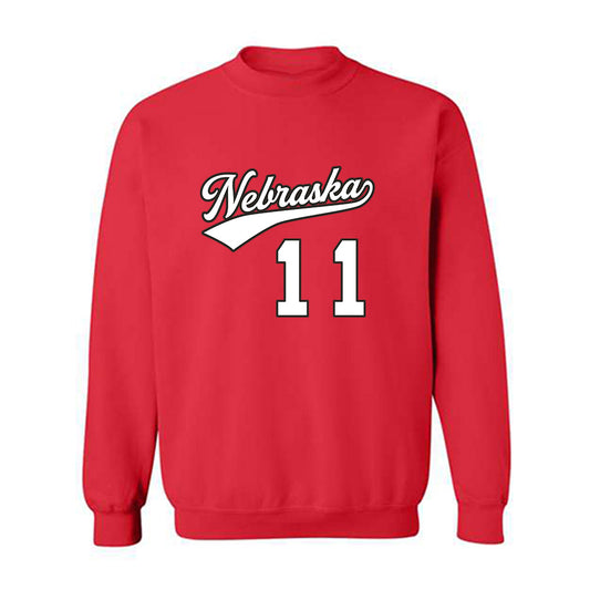Nebraska - NCAA Women's Volleyball : Teraya Sigler - Replica Shersey Crewneck Sweatshirt-0