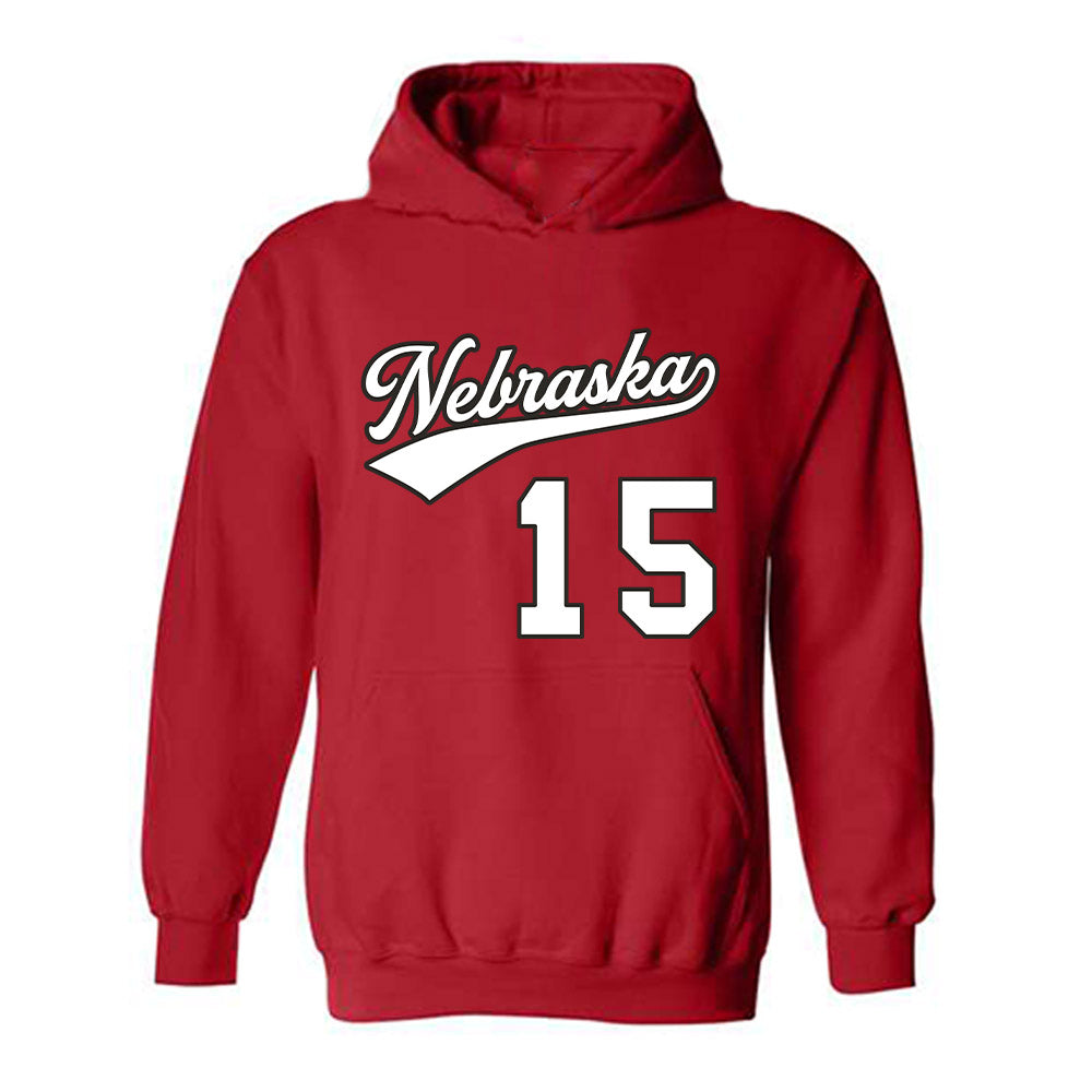 Nebraska - NCAA Women's Volleyball : Andi Jackson - Replica Shersey Hooded Sweatshirt-0