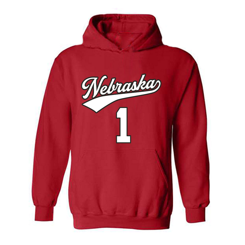 Nebraska - NCAA Women's Volleyball : Olivia Mauch - Replica Shersey Hooded Sweatshirt-0