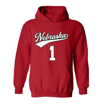 Nebraska - NCAA Women's Volleyball : Olivia Mauch - Replica Shersey Hooded Sweatshirt-0
