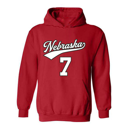 Nebraska - NCAA Women's Volleyball : Skyler Pierce - Replica Shersey Hooded Sweatshirt-0