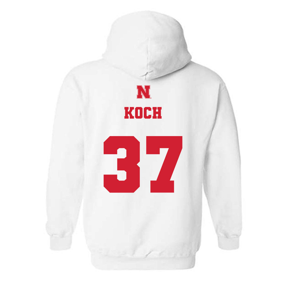Nebraska - NCAA Football : Kamdyn Koch - Generic Shersey Hooded Sweatshirt-1