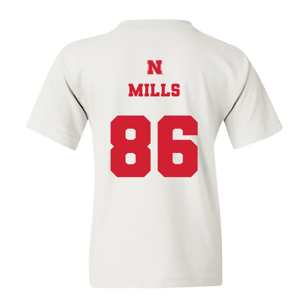 Nebraska - NCAA Football : Cortez Mills - Generic Shersey Youth T-Shirt-1