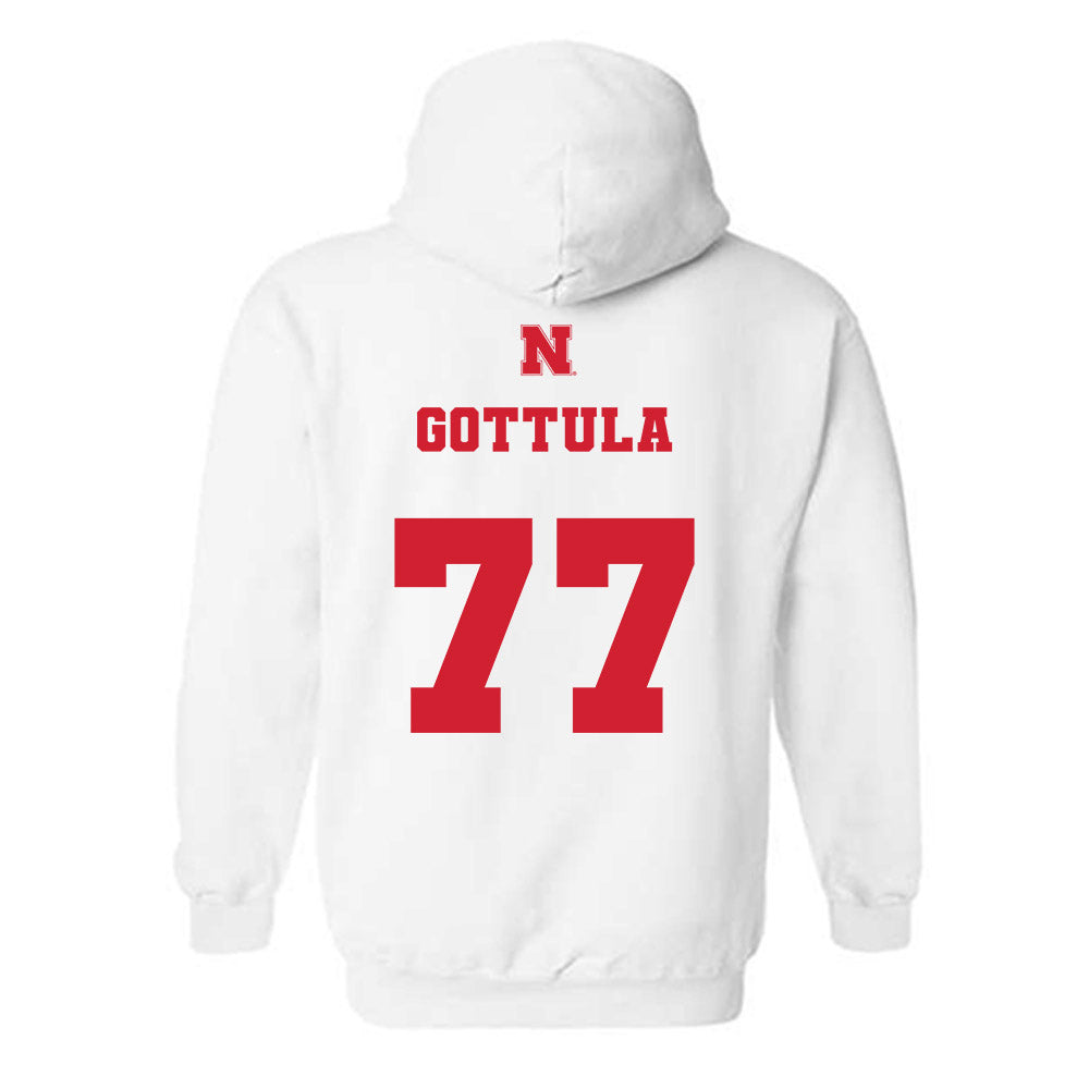 Nebraska - NCAA Football : Gunnar Gottula - Generic Shersey Hooded Sweatshirt-1
