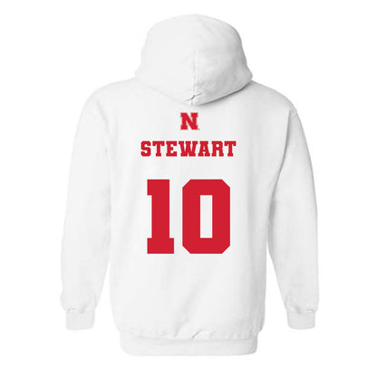 Nebraska - NCAA Women's Basketball : Madeline Stewart - Generic Shersey Hooded Sweatshirt-1