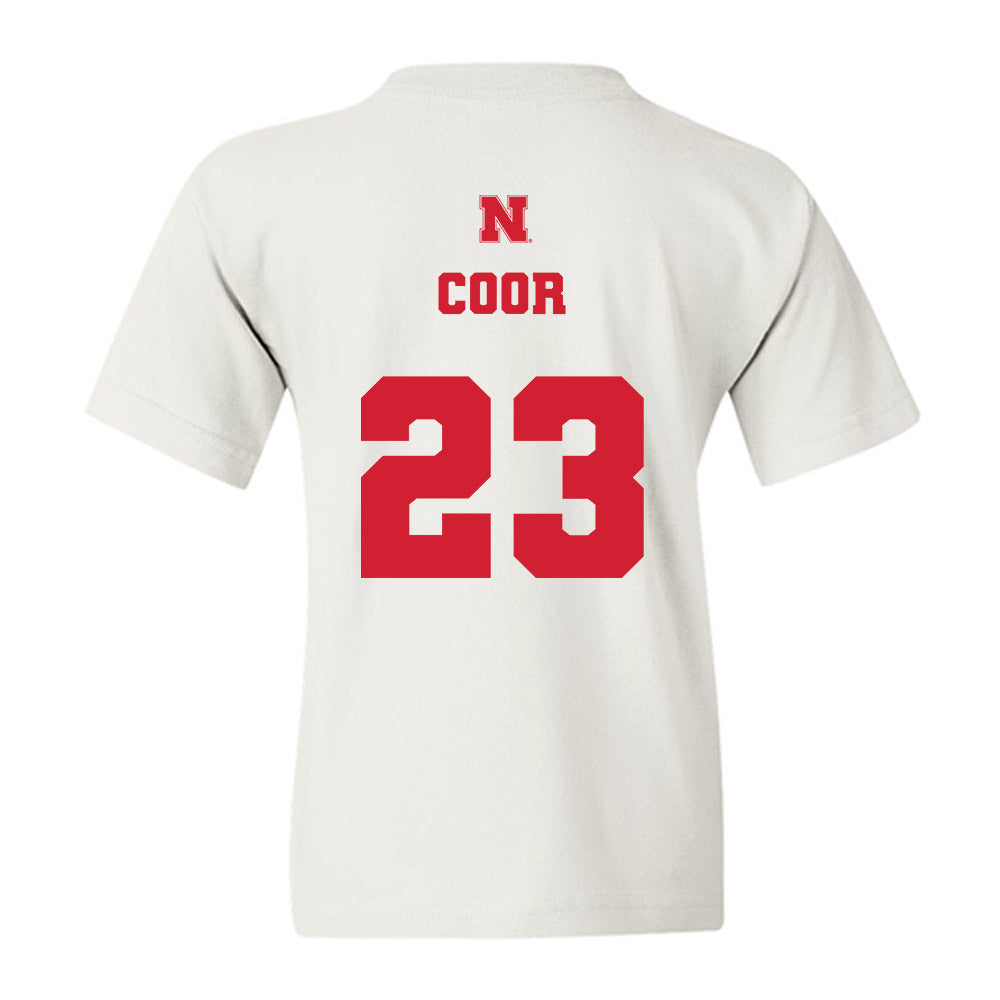 Nebraska - NCAA Softball : Hannah Coor - Generic Shersey Youth T-Shirt-1