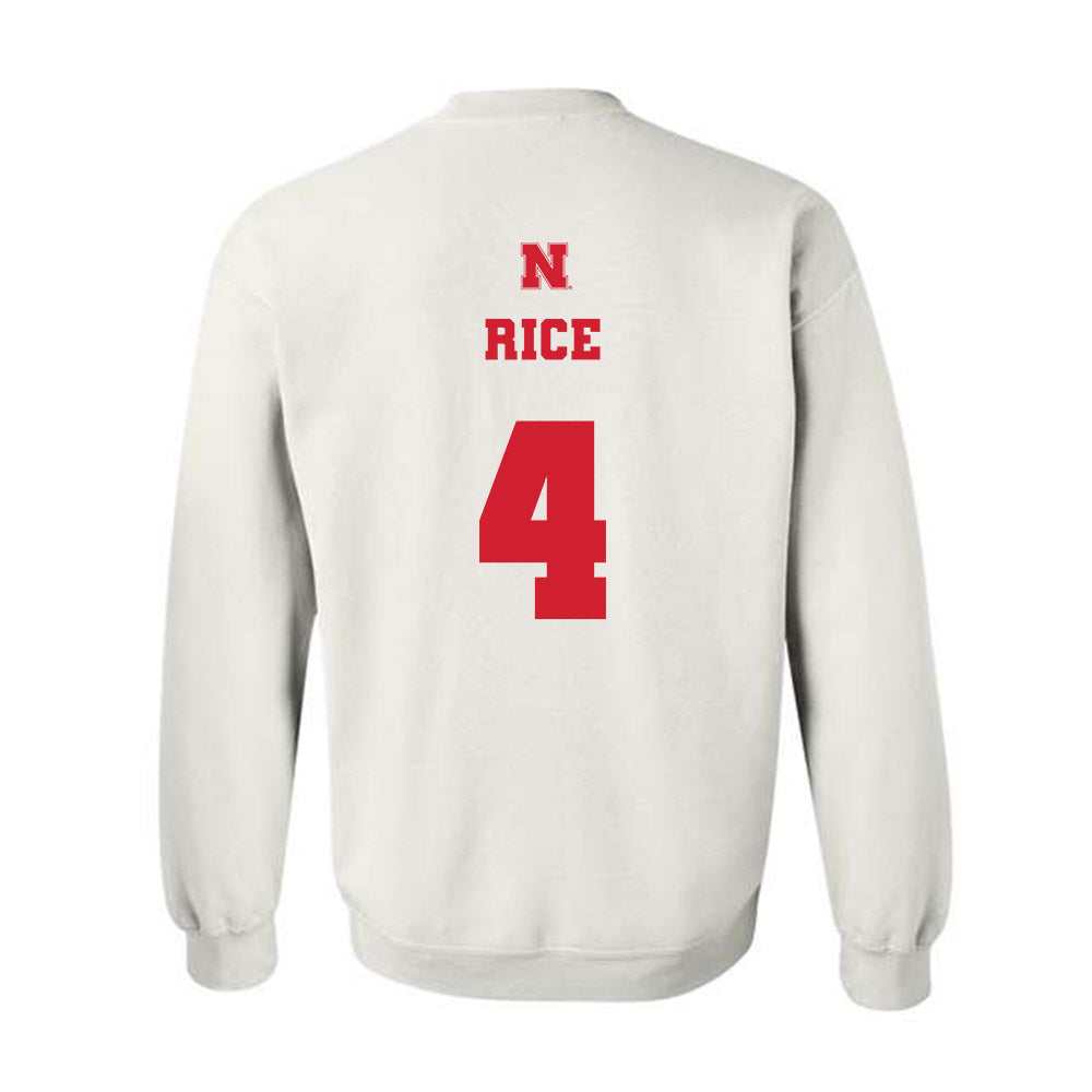 Nebraska - NCAA Men's Basketball : Colin Rice - Generic Shersey Crewneck Sweatshirt-1